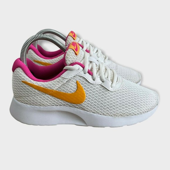 Nike Shoes - Nike Tanjun Tennis Shoes -White -Pink -Gold -Womens Size 6.5